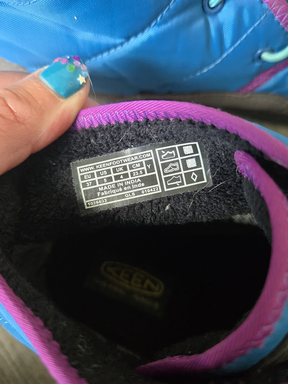 Keen Kids Teal and Purple Quilted Winter Boots